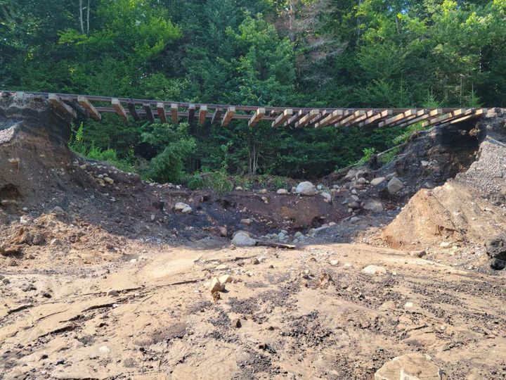 Adirondack Railroad Washout August 2023