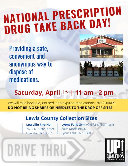 April 15 Lewis County Derug Take Back. 2023