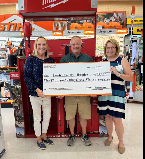 Aubachon Lewis County Hospice Donation 2023