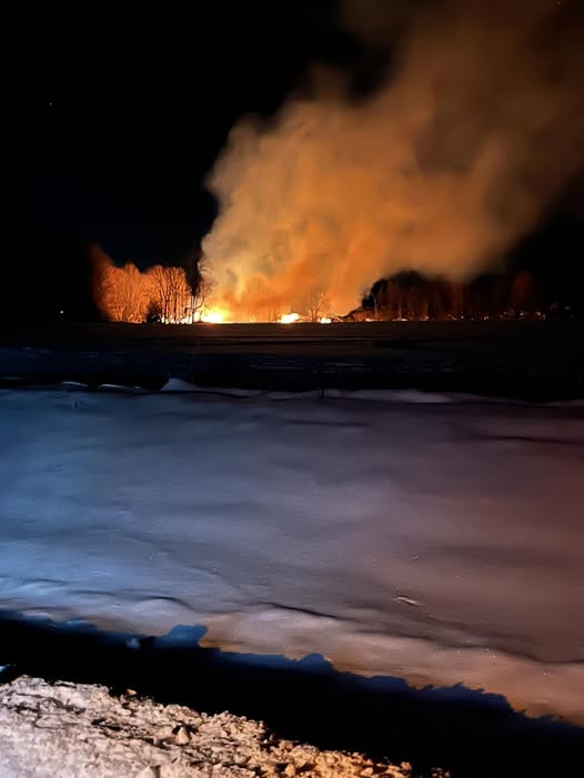 Barneveld FD Amish Sawmill Burn January 2025