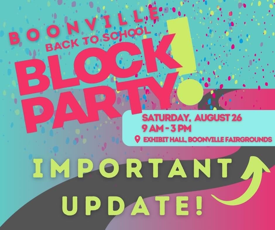 Boonville Back to School Block Party Update 2023