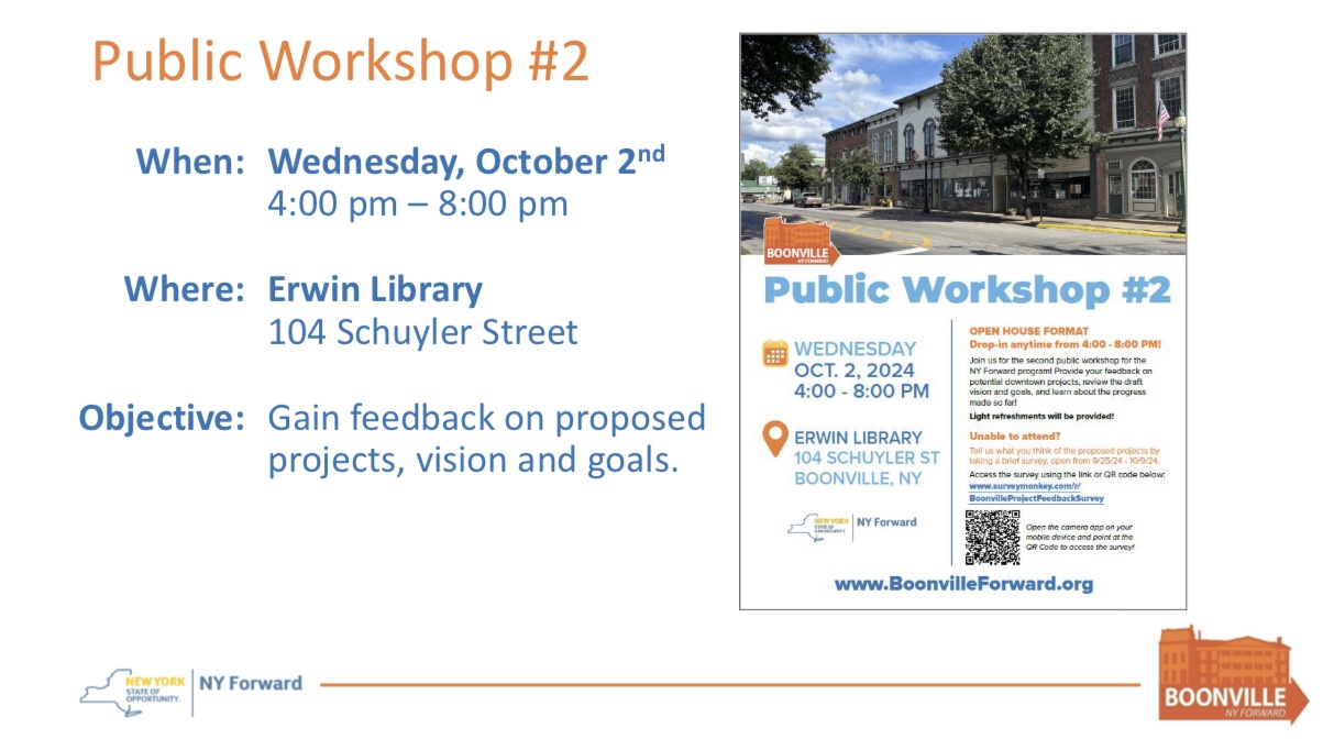 Boonville NY Forward October Workshop 2024