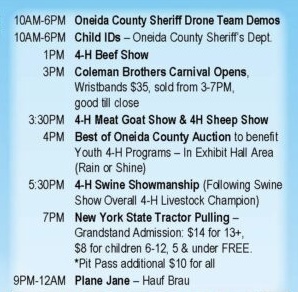 Boonville Oneida County Fair Thursday July 25 2024 2