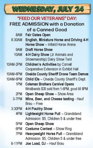 Boonville Oneida County Fair Wednesday July 24 2024