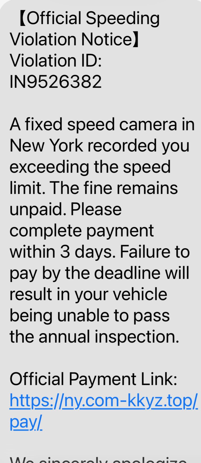 Boonville PD Texting Speeding Ticket Scam January 2026