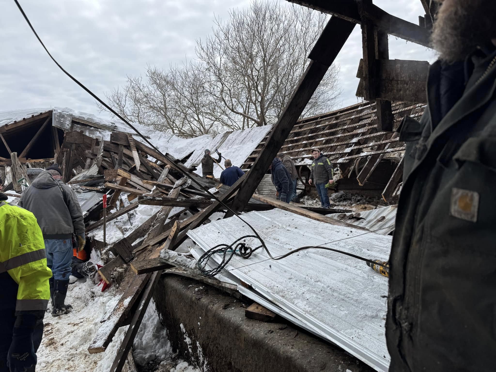 Constableville FD Barn Roof Colapse February 2025