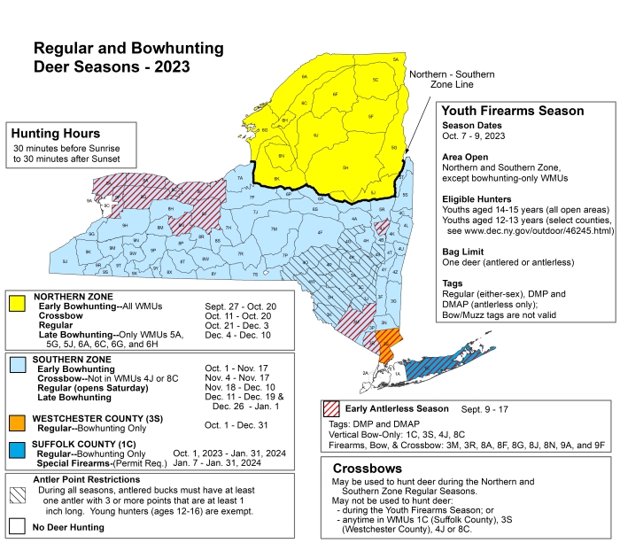 DEC Hunting Season Map 2023