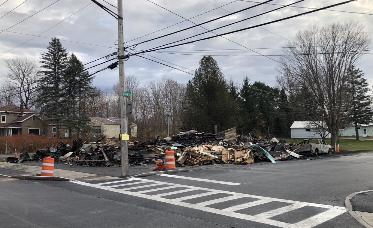 Former 3 G Fire Hall Blaze