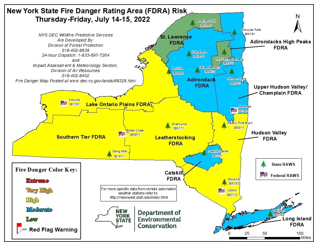 July 15 Fire Danger Map 2022