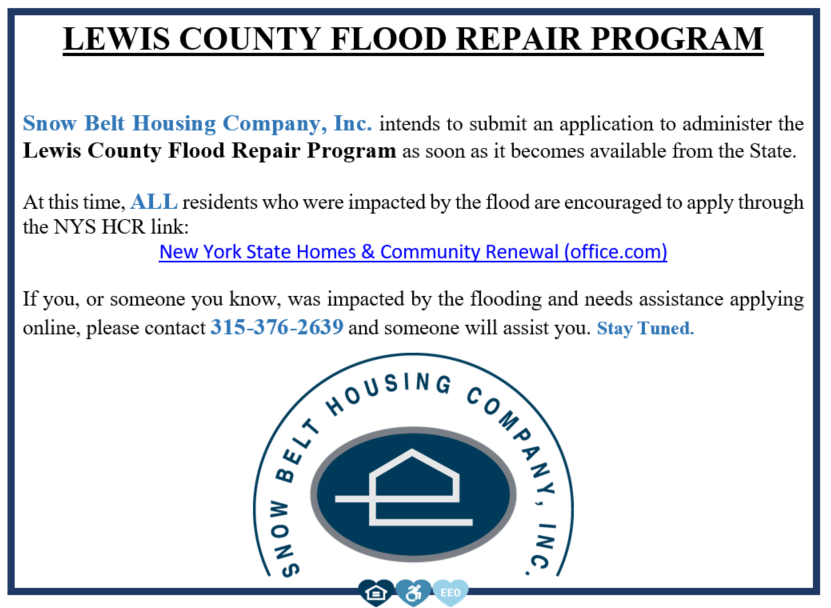 Lewis County Flood Repair Snowbelt Housing 2024