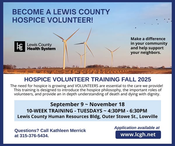 Lewis County Hospice Volunteer Training Course 2025