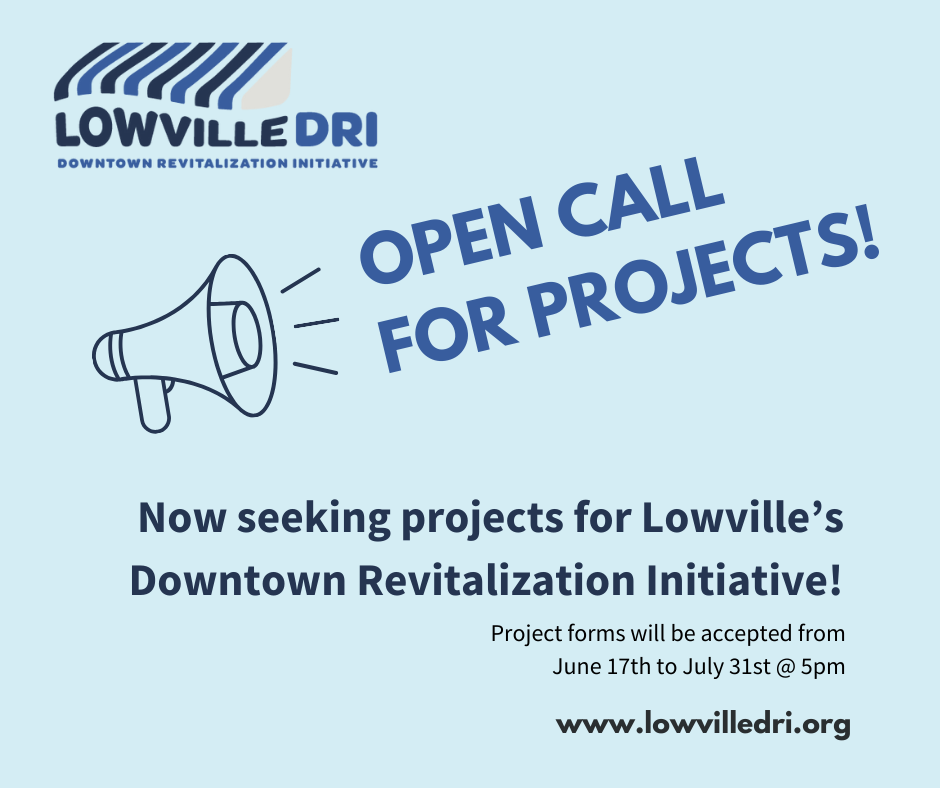 Lowville DRI 2024 Open Call for Projects Social Media