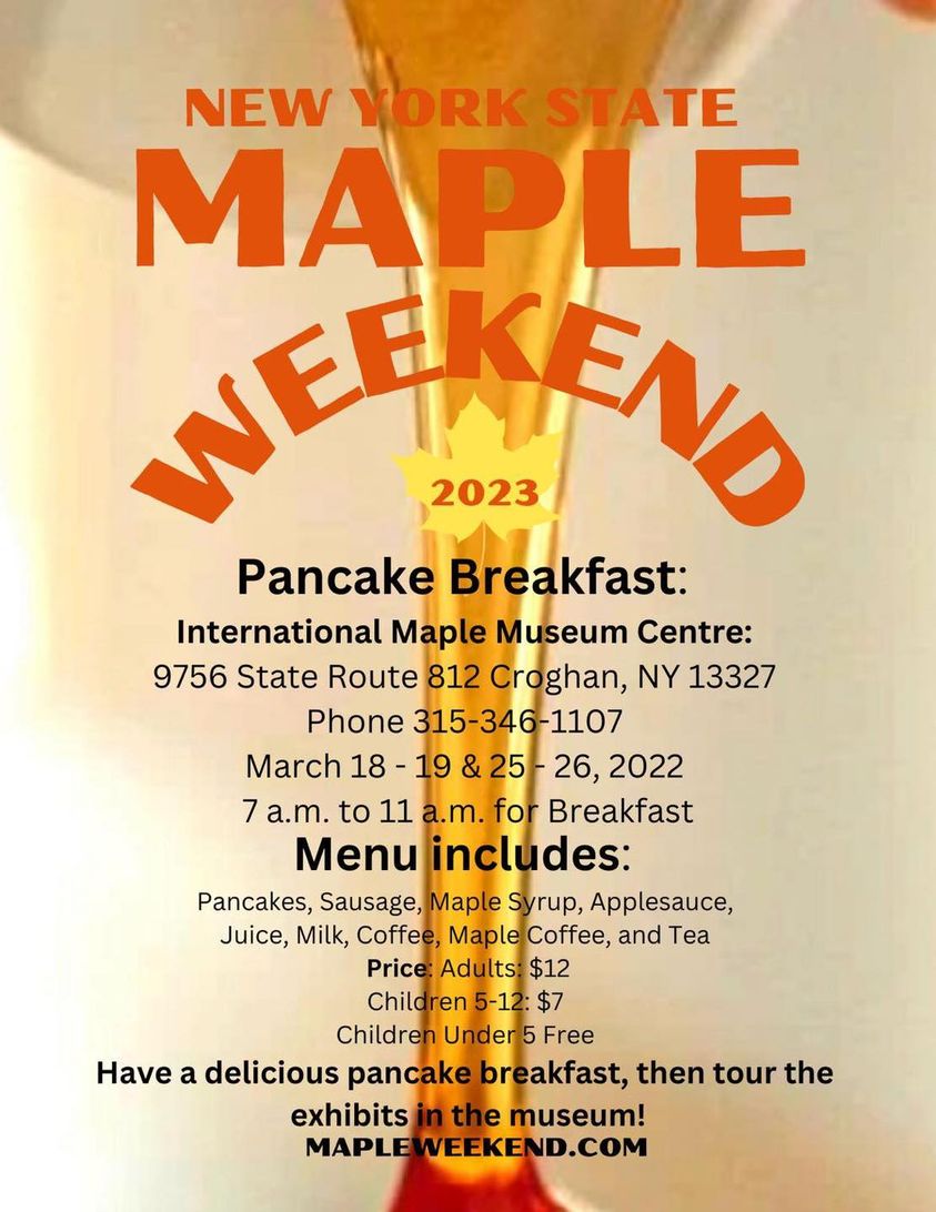 Maple Weekend 2023 Pancake Breakfast