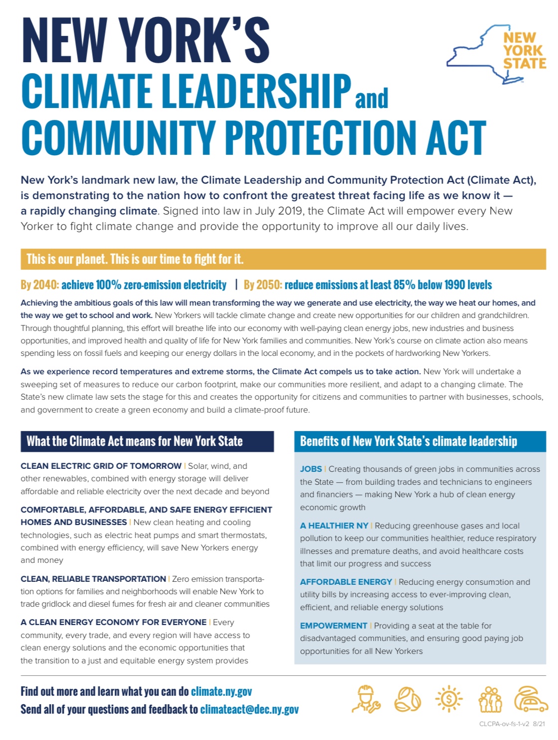 NYS Climate Act Fact Sheet