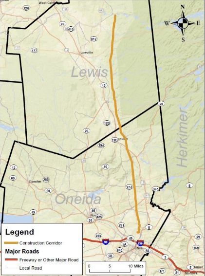 National Grid project map Boonville 2022