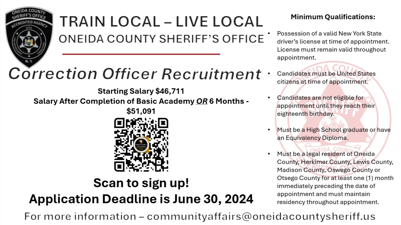 OCSO Recruitment Flyer May 2024