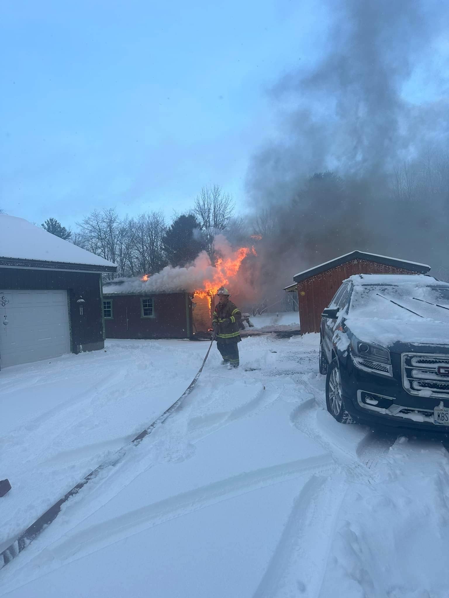 Remsen Fire Departmetn Star Hill Garage Fire 2 November 2023