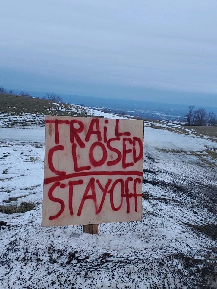 Trails Closed Valley Snow Travelers